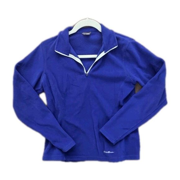 Eddie Bauer Tops - Eddie Bauer Womens 1/4 Zip Fleece Sweatshirt Pullover Blue Purple Extra Small XS